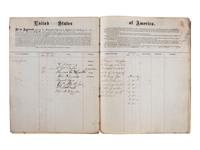 [TRANSPORTATION] -- [SHIPPING]. Letter press copy book featuring discussion of early Great Lakes shipping and commerce within the 1847 business correspondence of Detroit shipbuilder, merchant, and vessel owner Elon W. Hudson (1818-1901).