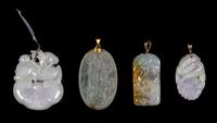 Four Chinese Jadeite Pendants
