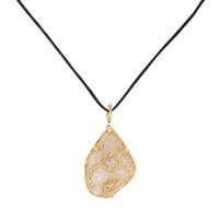 Coomi, Quartz Geode, Diamond, and Yellow Gold Necklace