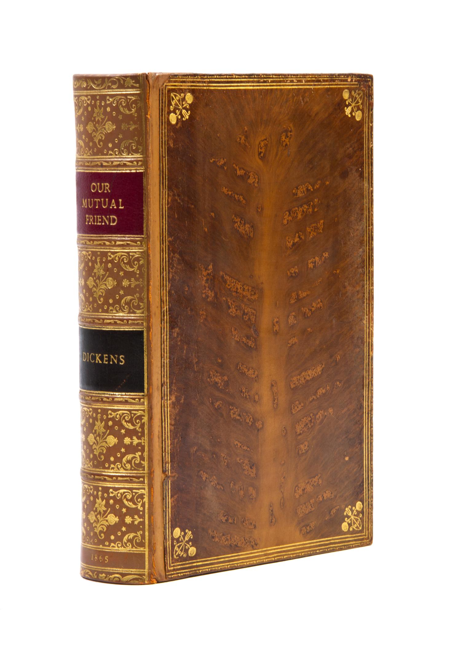 DICKENS, CHARLES. Our Mutual Friend. London, 1865. 2 vols. in one. First edition in book form.