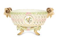 A Meissen Porcelain Footed Center Basket — 19th Century