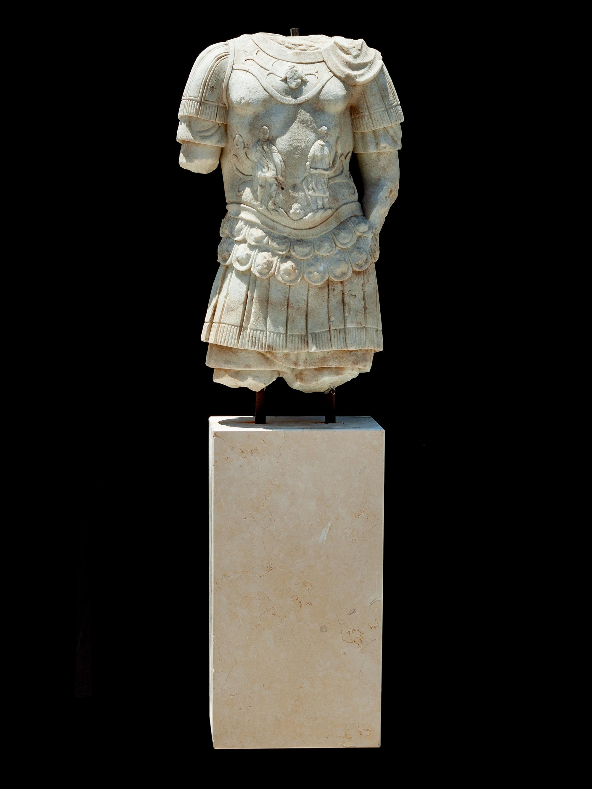 An Italian Stone Torso of a Centurion