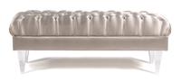 A Fendi Tufted Lucite Bench