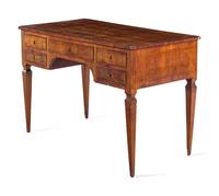 An Italian Walnut and Marquetry Writing Table