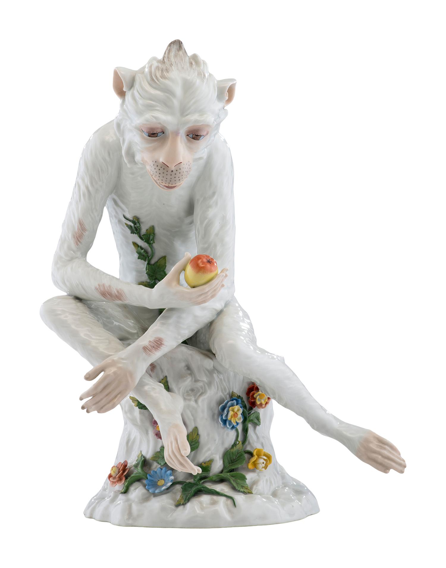 A Meissen Porcelain Monkey