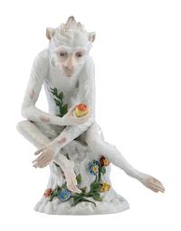 A Meissen Porcelain Monkey