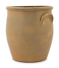 A Cobalt-Decorated Stoneware Four-Gallon Crock