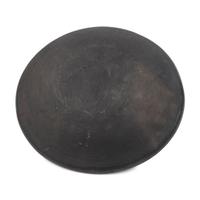 Blackware Plate, with Repeating Feather Design