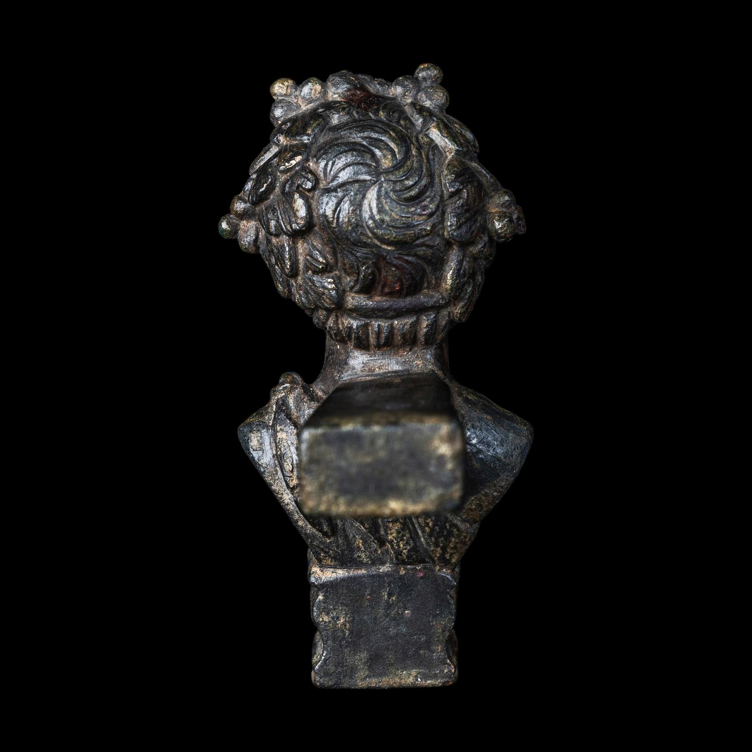 A Roman Bronze Support in the Form of a Satyr's Bust