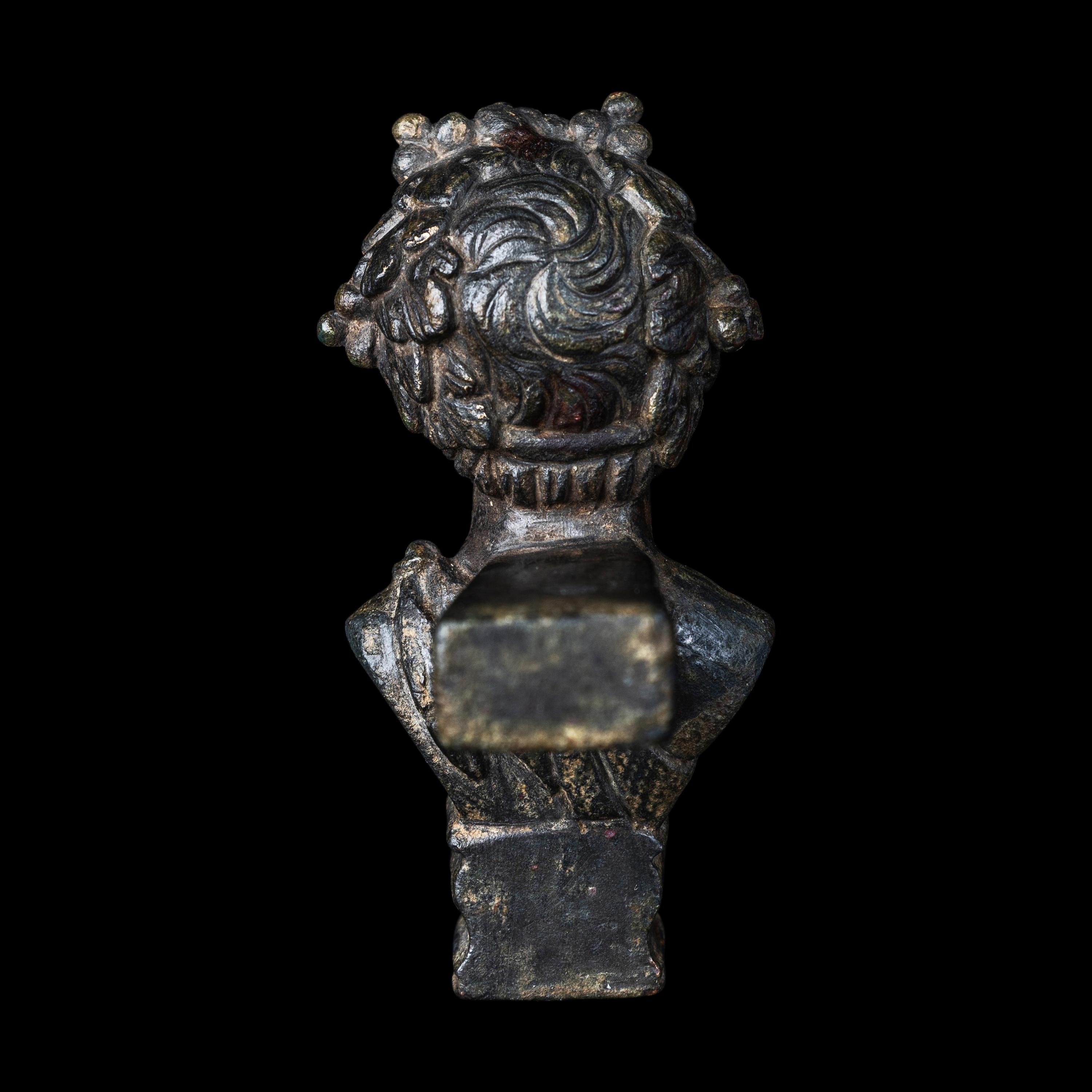 A Roman Bronze Support in the Form of a Satyr's Bust