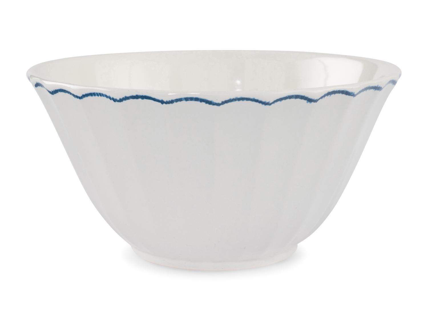 A Group of Eleven Ralph Lauren Featherstitch Blue Porcelain Ice Cream Bowls
