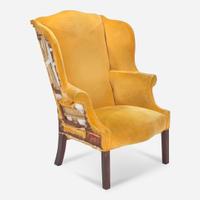 A Federal carved mahogany easy chair circa 1800