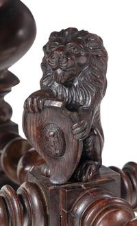 A Continental Carved Oak Center Table