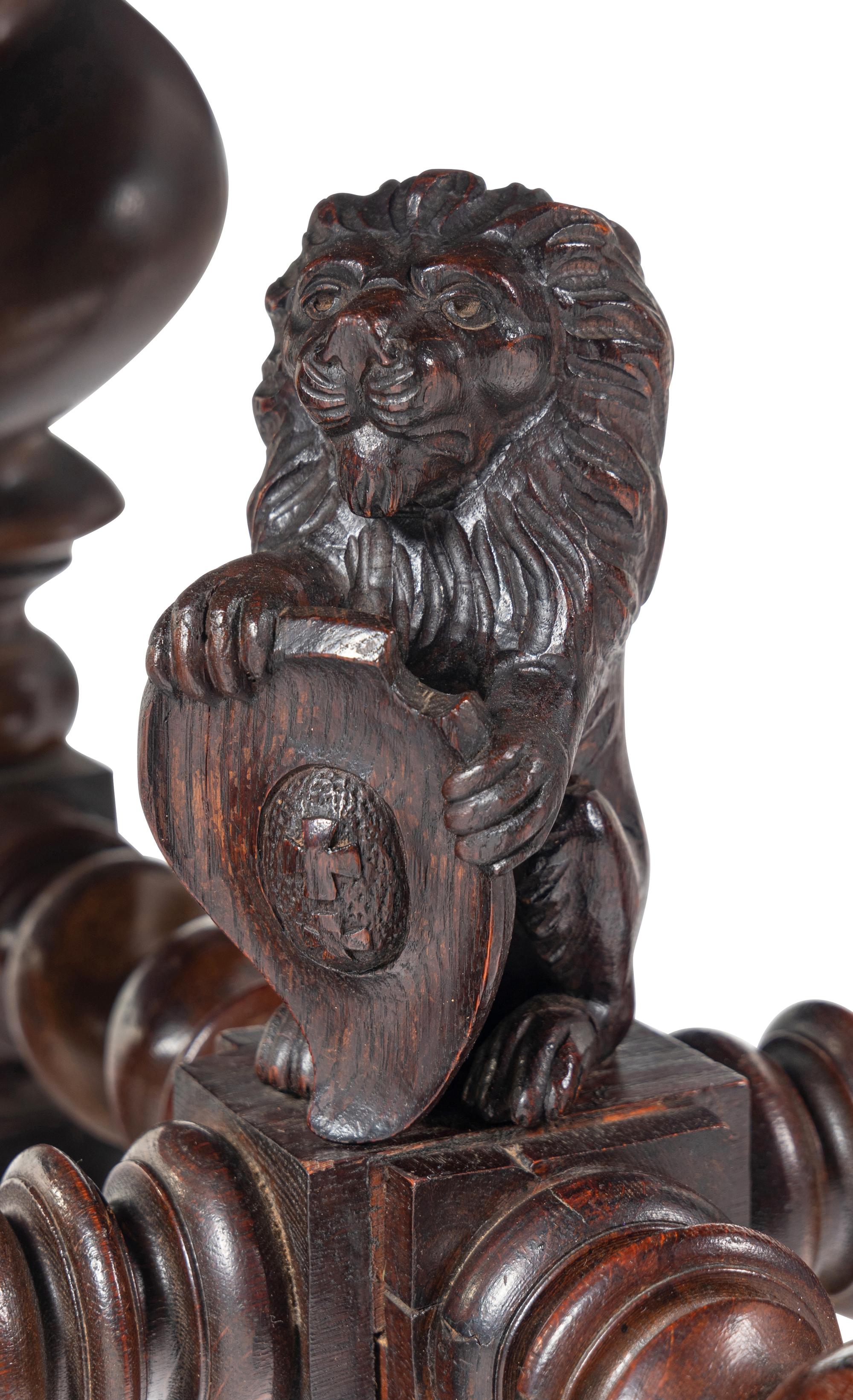A Continental Carved Oak Center Table