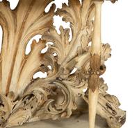 An Italian Cream and Green-Painted and Parcel Gilt Console Table
