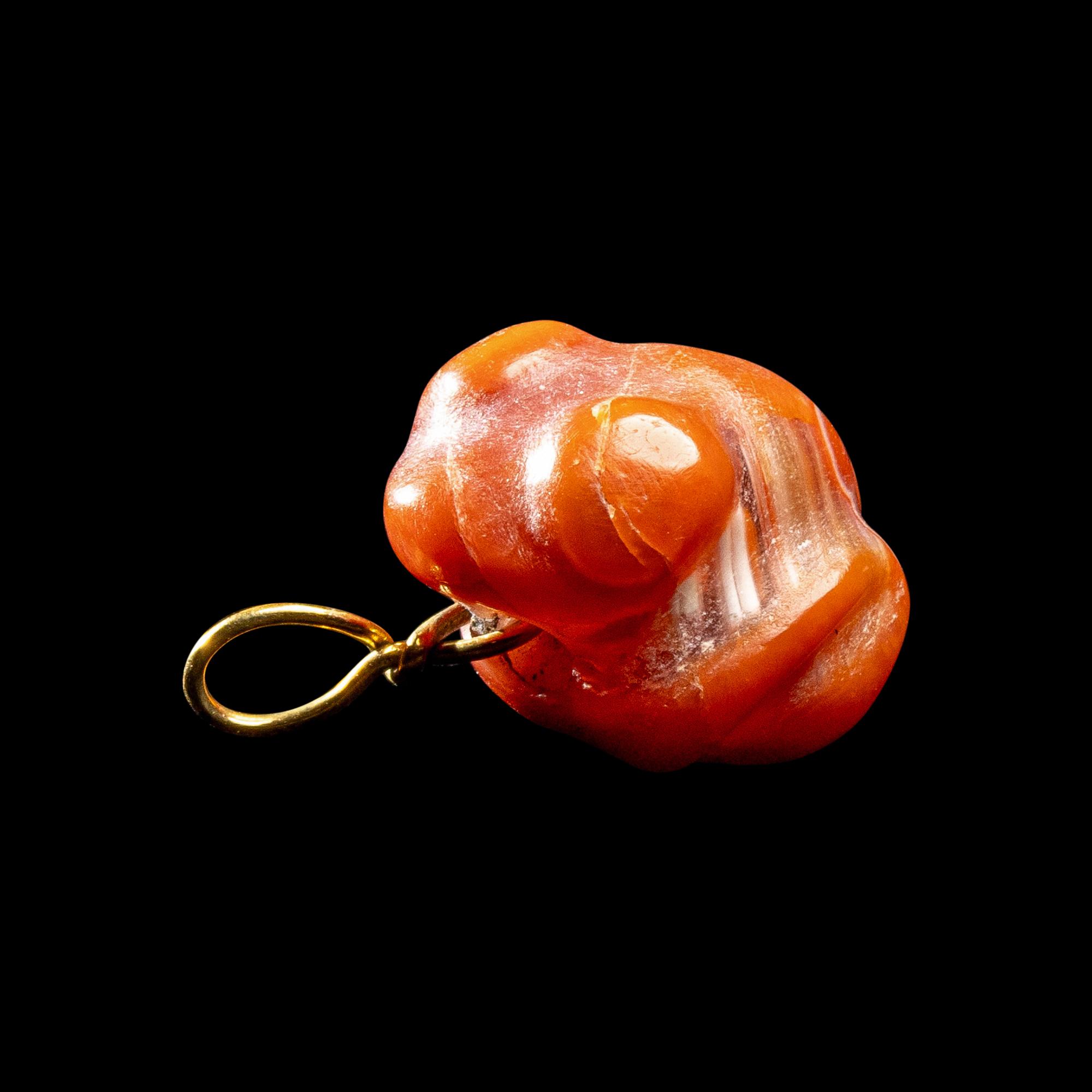 A Costa Rican Carnelian Zoomorphic Pendant