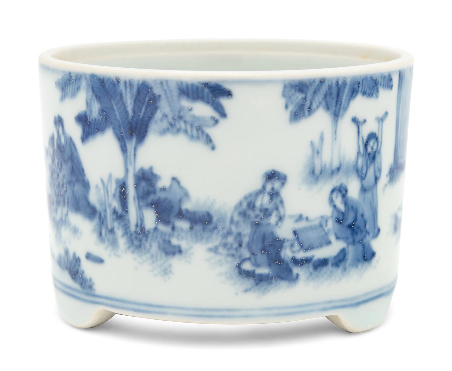 A Blue and White Porcelain Incense Burner