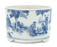 A Blue and White Porcelain Incense Burner