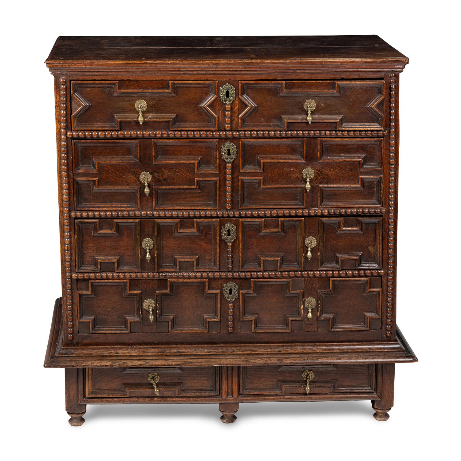 A Charles II Oak Chest of Drawers