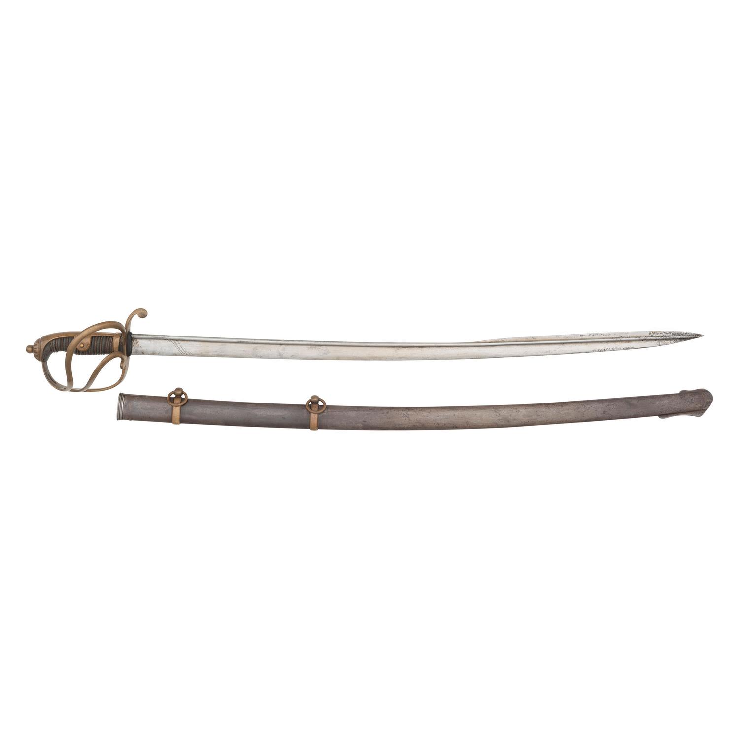 PDL British 1821 Pattern Sword Inscribed to Capt. Frank Chamberlain - 125th New York Volunteers - WIA at Gettysburg