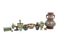 13 Chinese Mixed Metal Enameled Articles