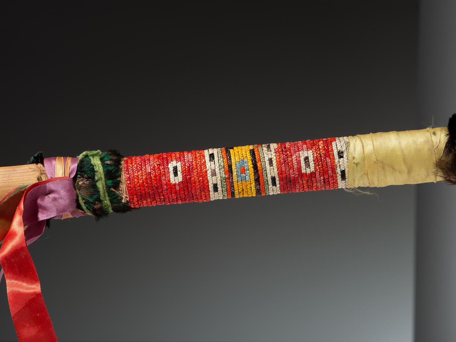 Sioux Quilled Pipe Stem, with Catlinite Bowl