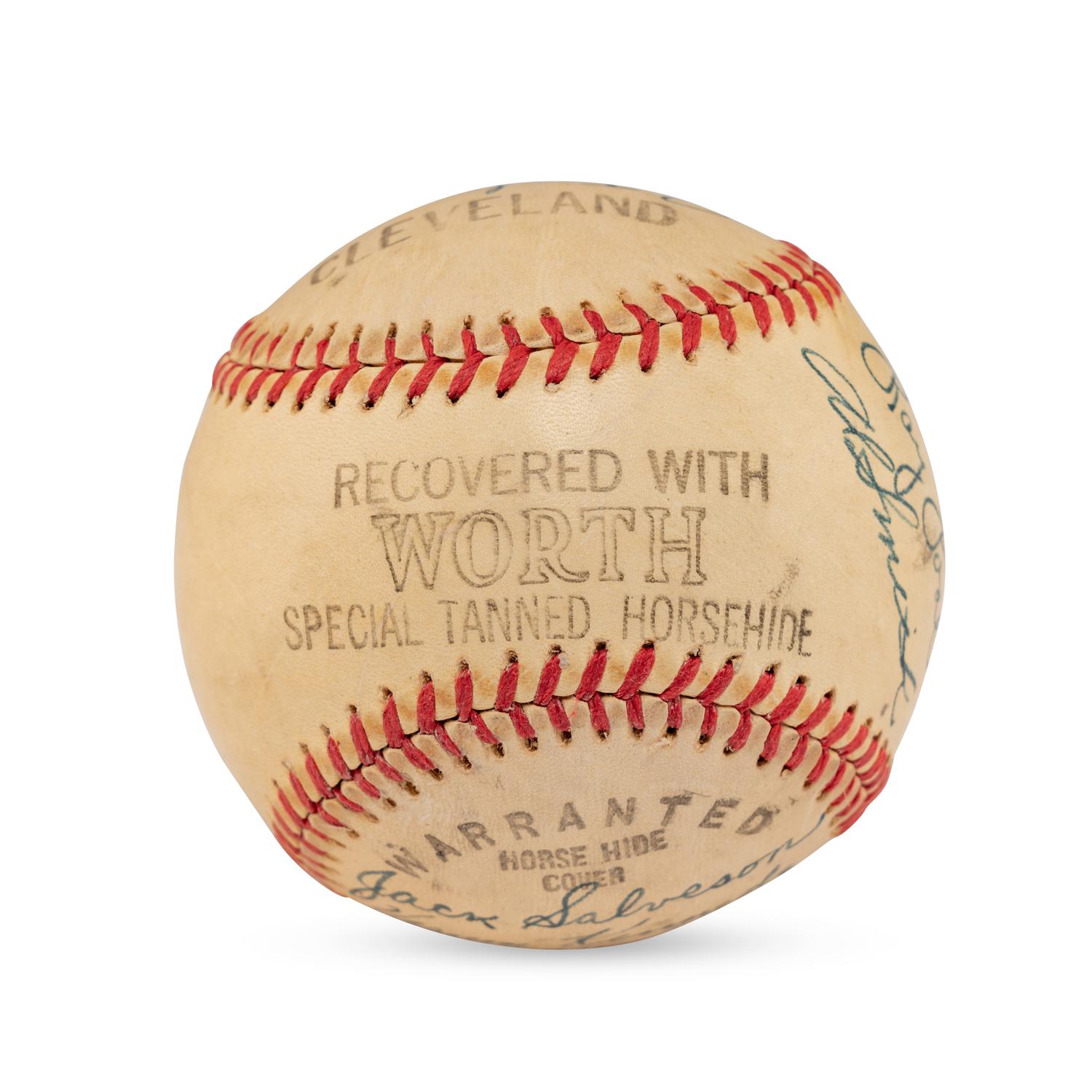 A 1943 Cleveland Indians Team Signed Autograph Baseball