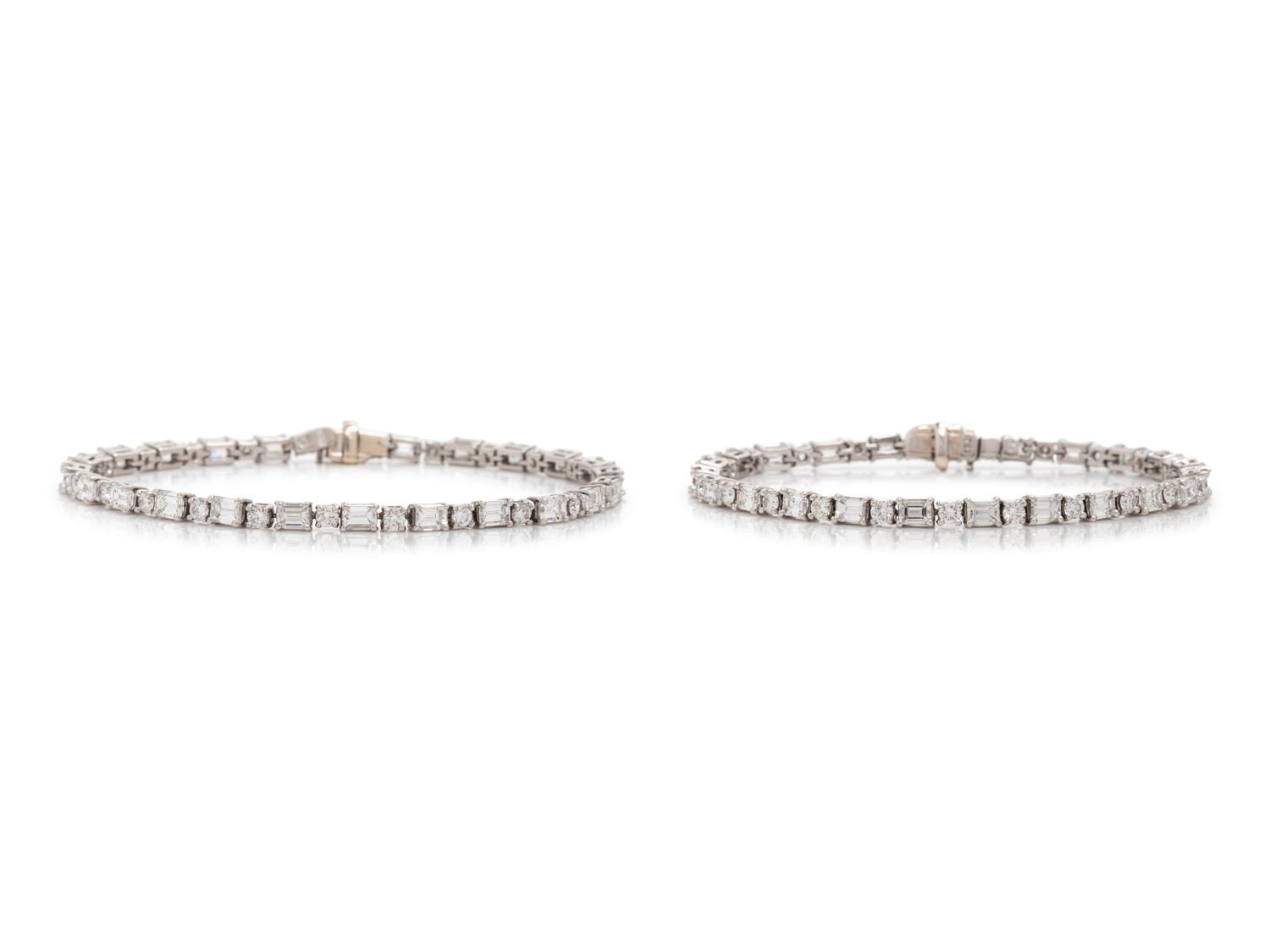 PAIR OF DIAMOND BRACELETS