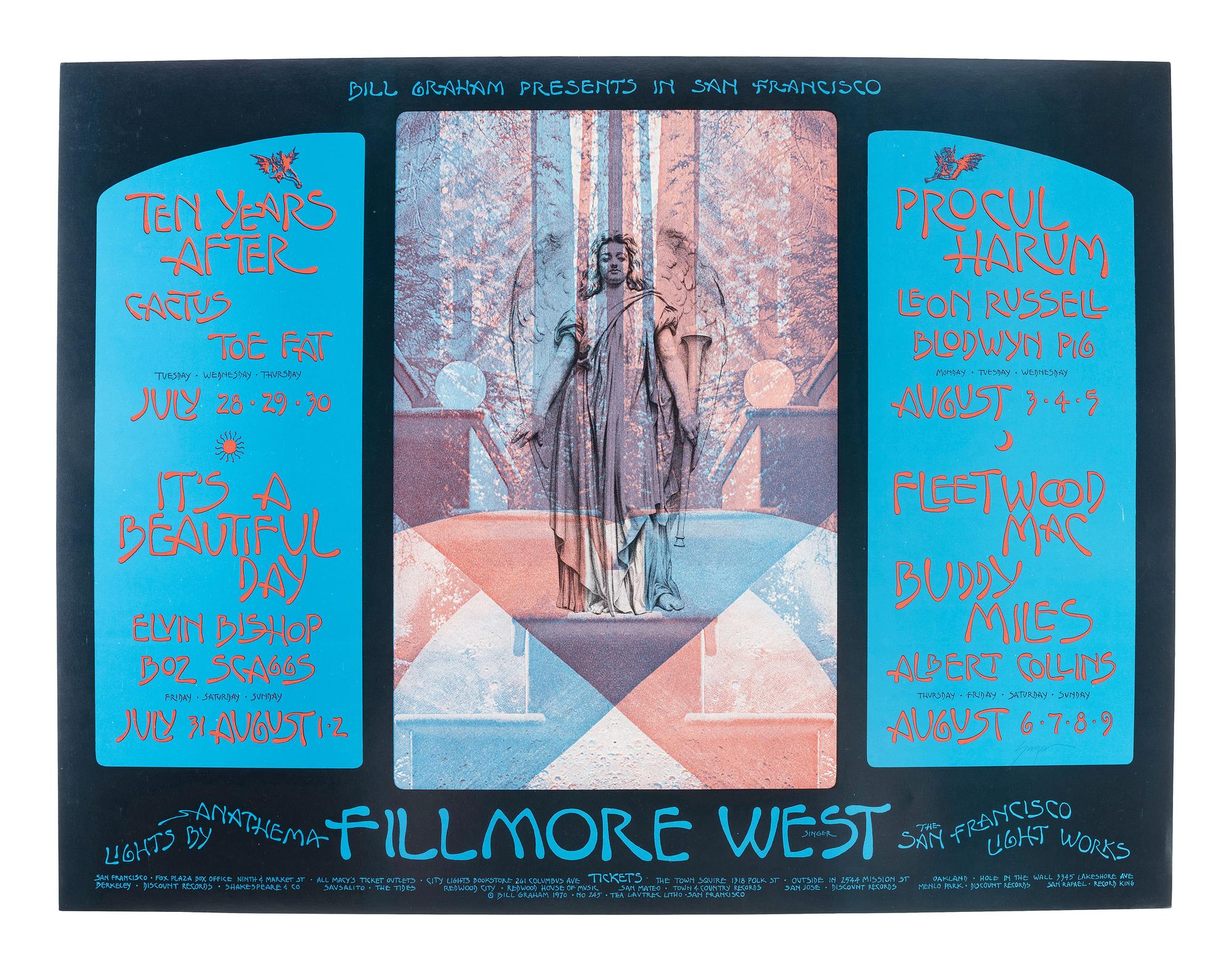 [MUSIC] -- [POSTERS]. SINGER, David, artist. Complete set of 66 SIGNED posters designed for the Fillmore West Ballroom, San Francisco, California. 1969-1971.