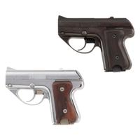 *Extremely Rare Blue & Nickel Pair of Semmerling LM-4 Pistols #200 & #200A in Display Case