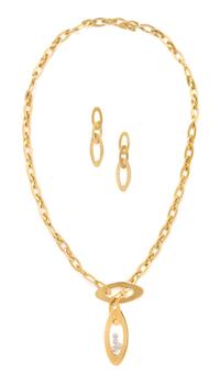 An 18 Karat Yellow Gold and Diamond Demi Parure, Roberto Coin, 24.80 dwts.