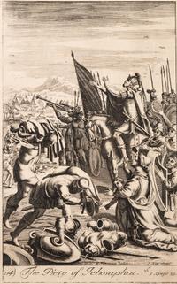 A group of five prints depicting religious scenery