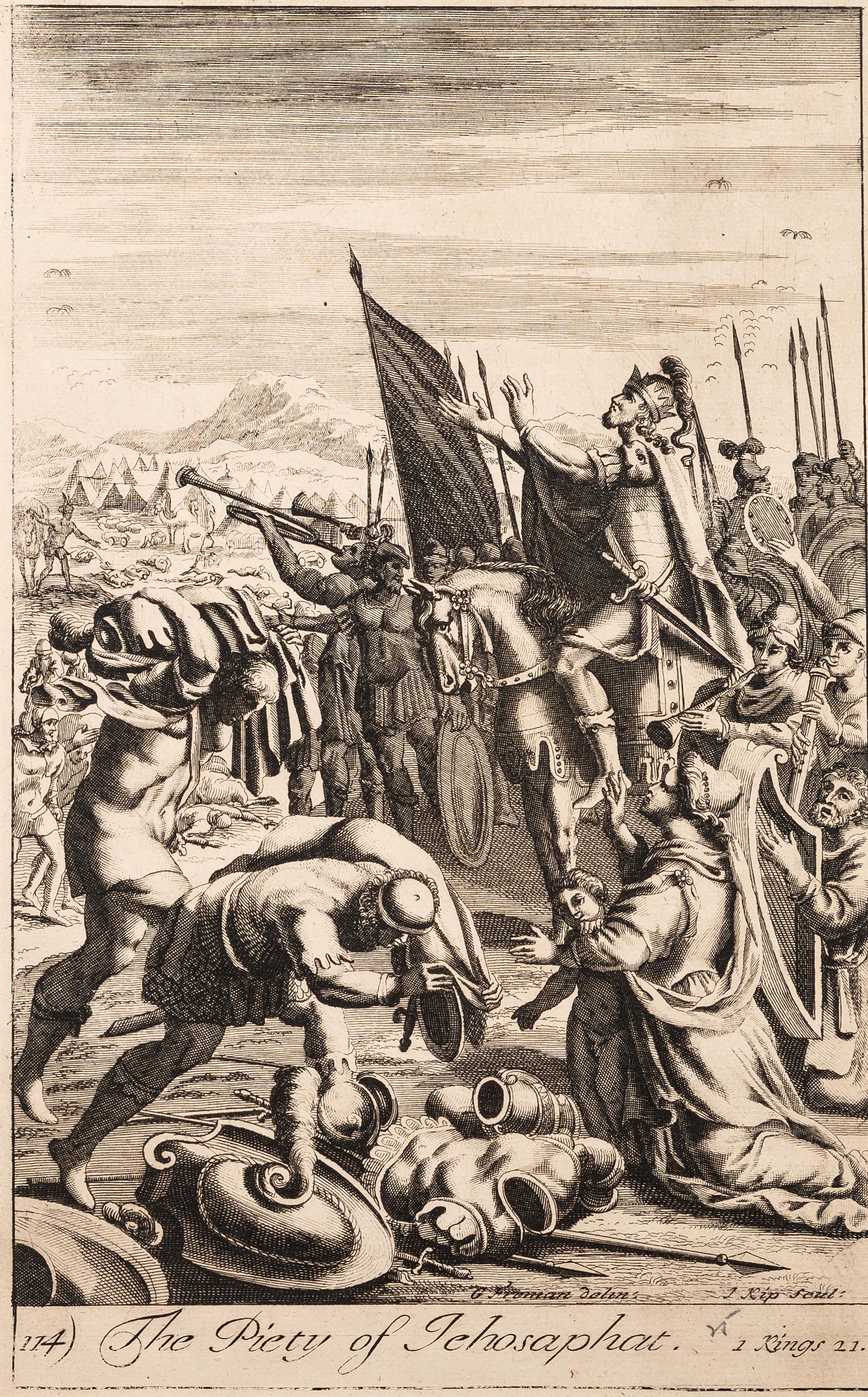 A group of five prints depicting religious scenery