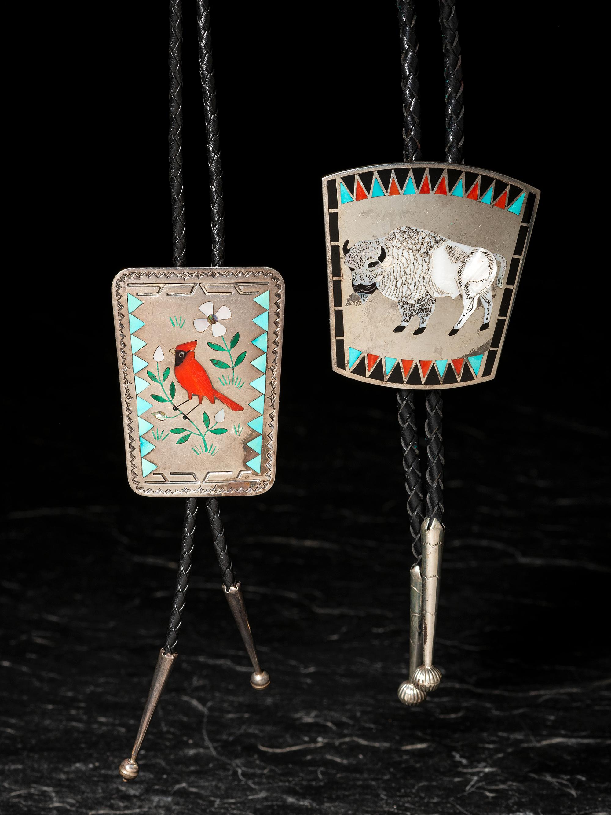 White Buffalo Bolo Tie, PLUS