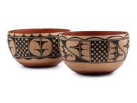 Pair of Pottery Dough Bowls