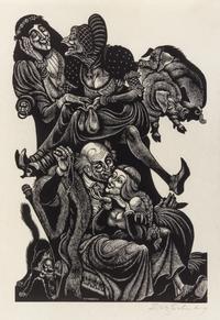 Fritz Eichenberg, (American, 1901-1990), In Praise of Folly, 1972 (portfolio of 10 with text and justification)