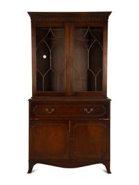 A Regency Style Mahogany Secretary Bookcase