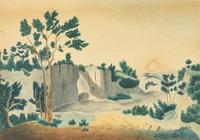 American School 19th Century, Two Drawings of Landscapes