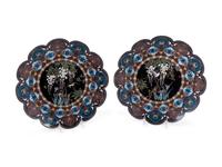 A Pair of Chinese Cloisonné Chargers