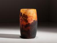 A Daum Cameo Glass Scenic Vase