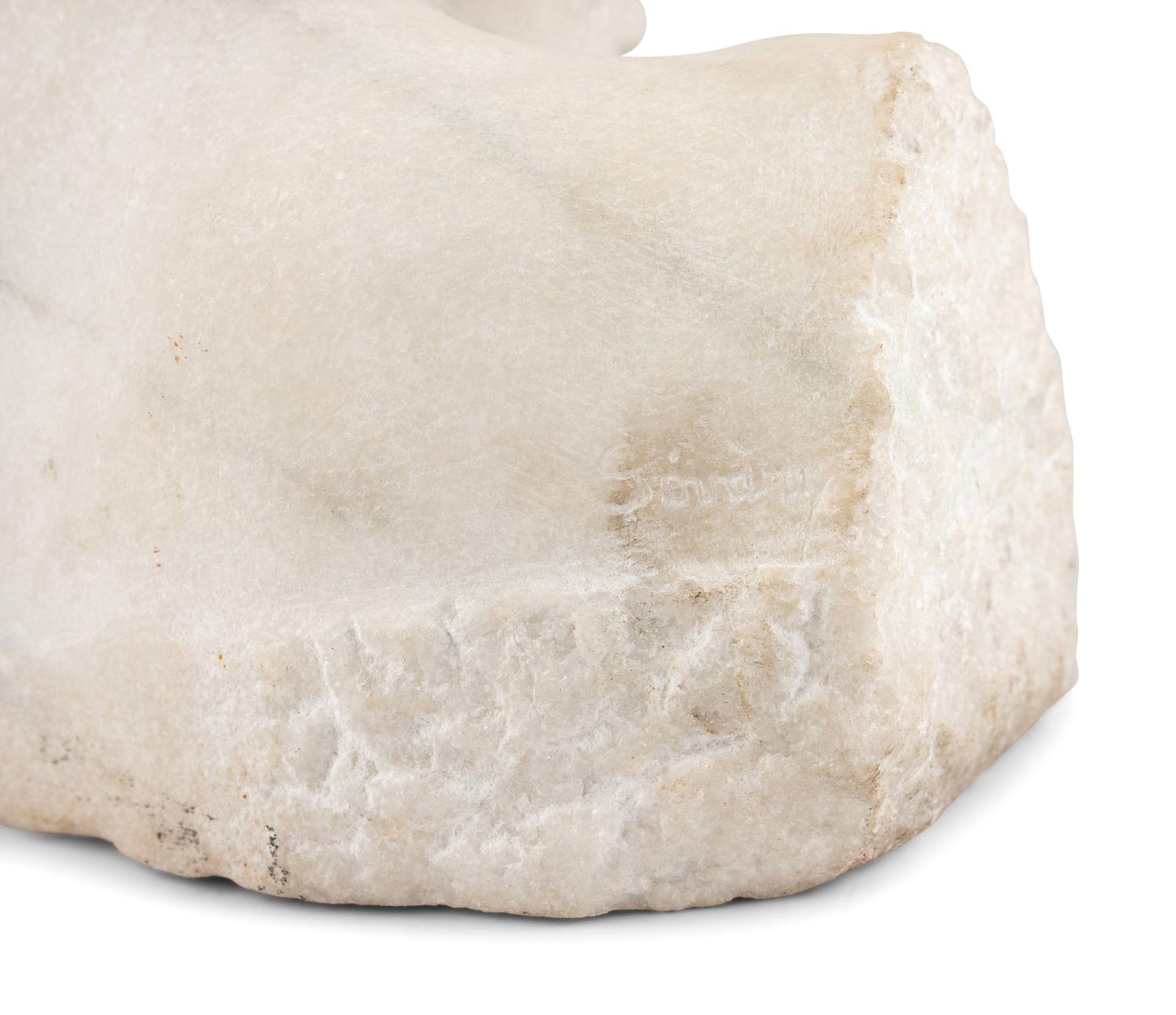 Two Carved White Marble Busts
