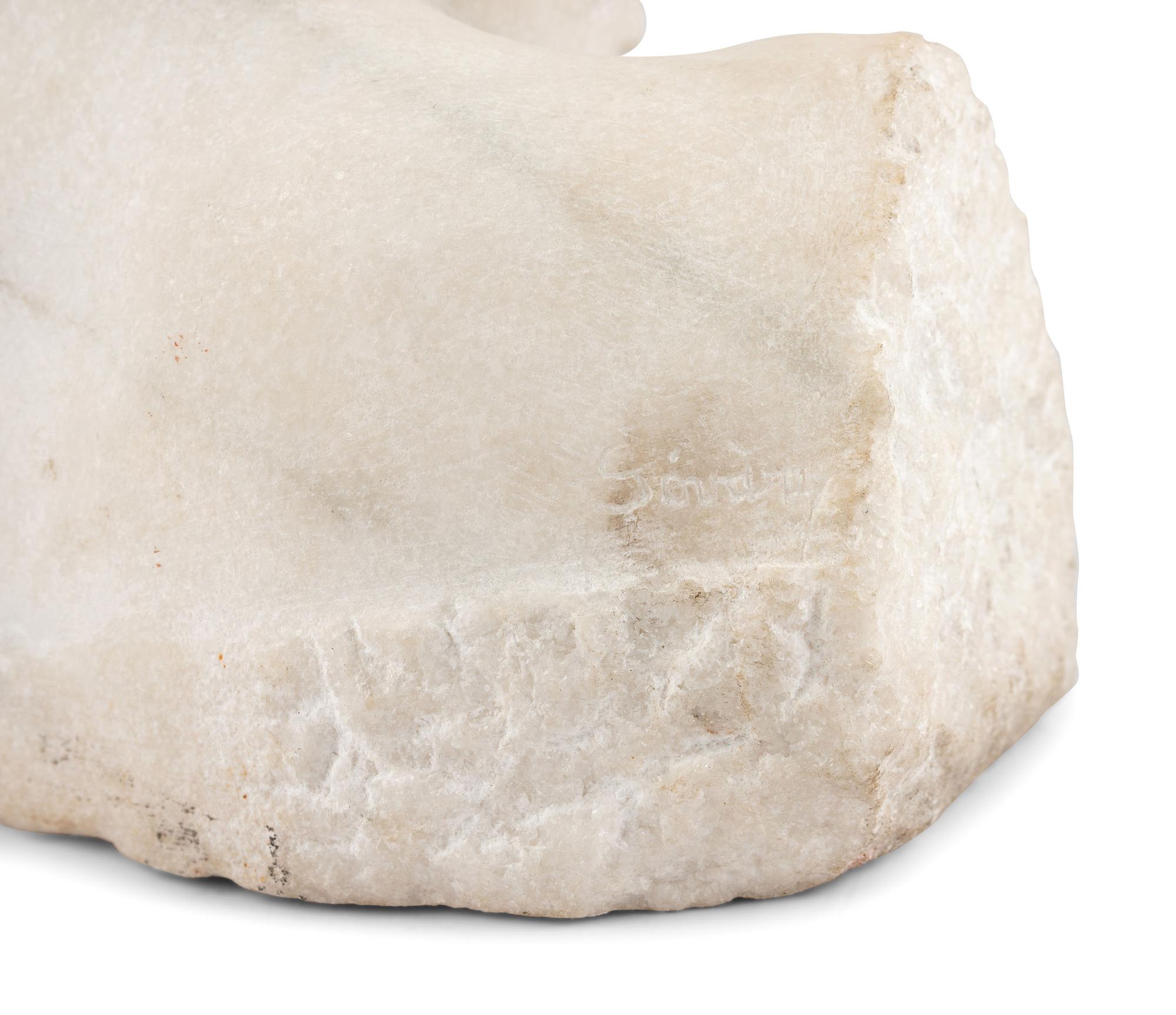 Two Carved White Marble Busts