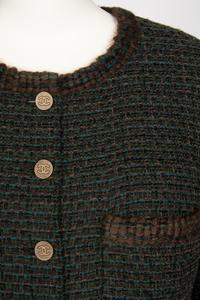Chanel Green and Brown Fantasy Tweed Skirt Suit, c. 2009