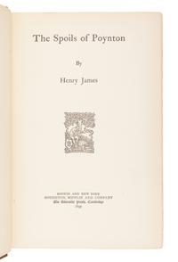 JAMES, Henry (1843-1916). A group of 3 works by JAMES, comprising,