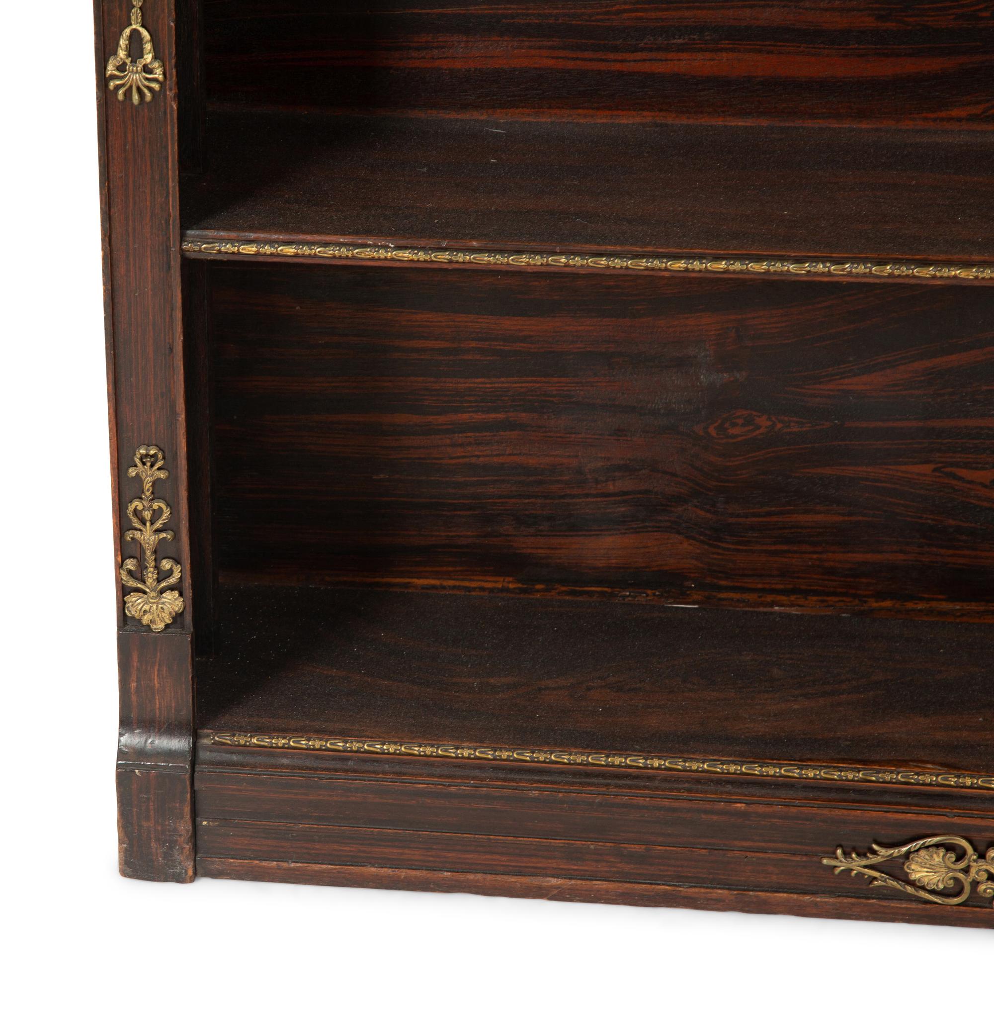 A French Empire Style Gilt Metal Mounted Rosewood Bibliotheque
