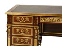 A Louis XVI Style Gilt Bronze Mounted Mahogany Bureau Plat