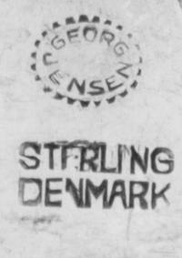 Eight Danish Silver Teaspoons, Georg Jensen Silversmithy, Copenhagen, in the Acorn pattern.