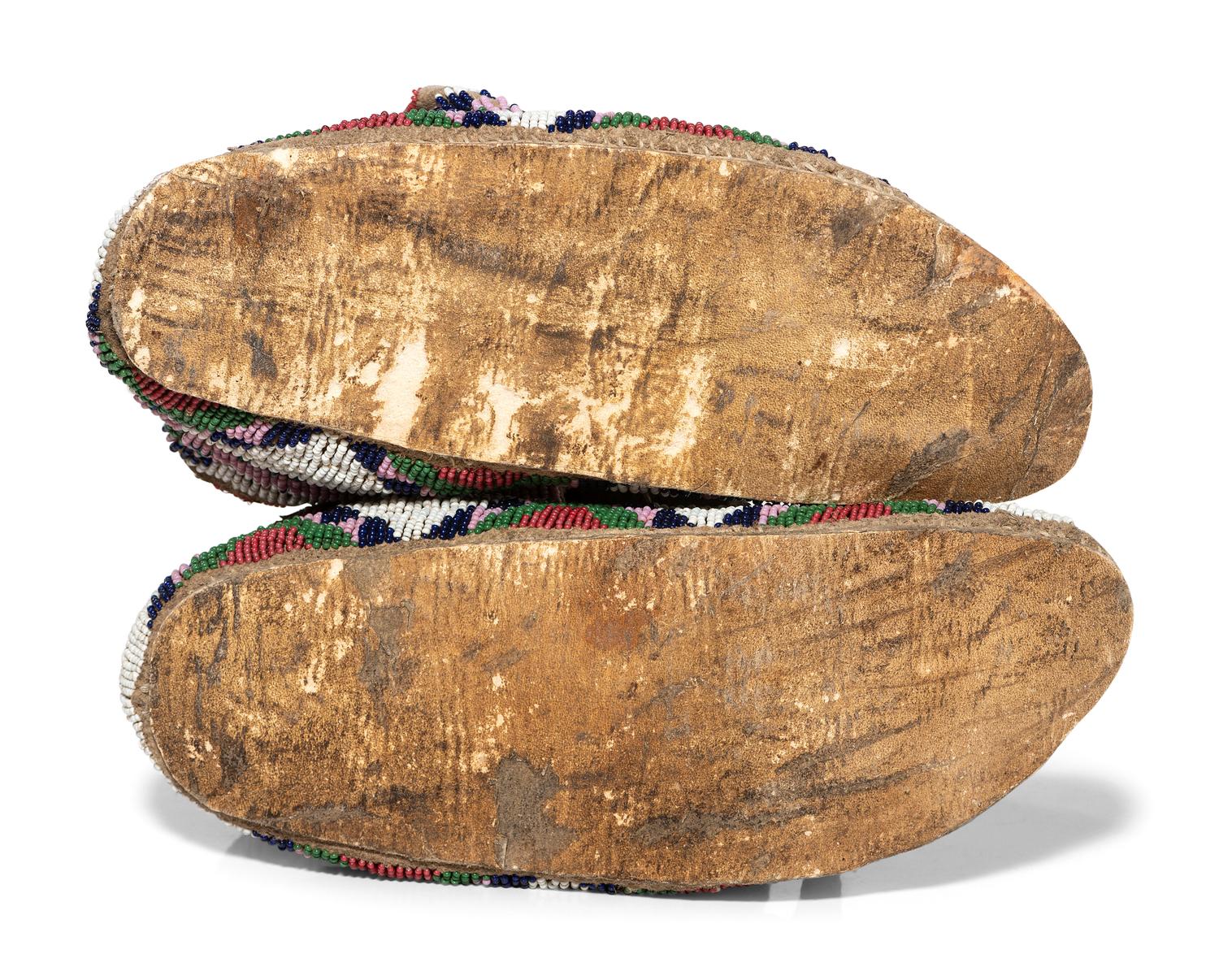 Sioux Beaded Hide Moccasins