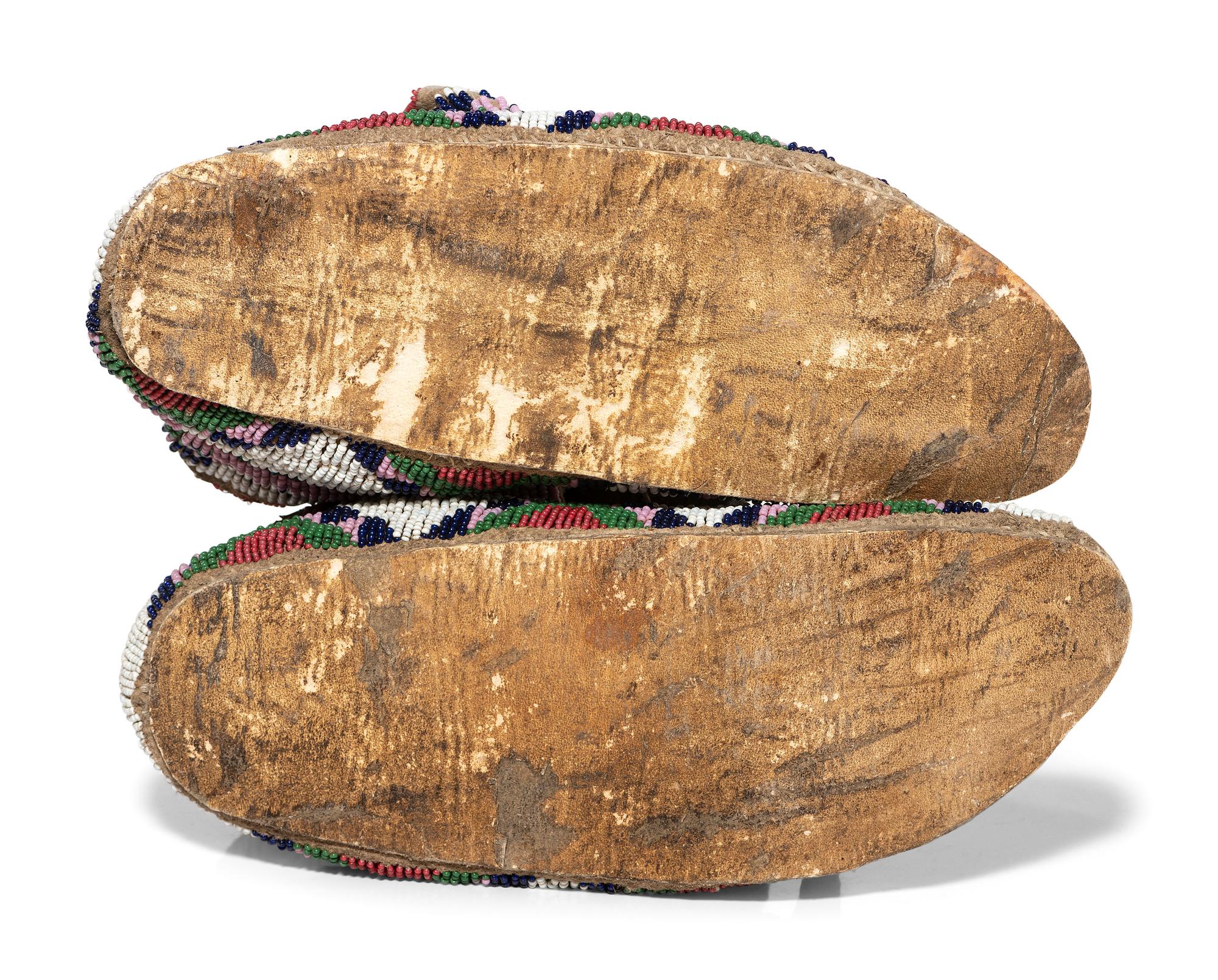 Sioux Beaded Hide Moccasins