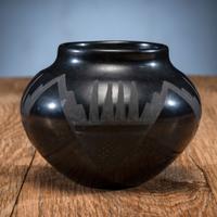 Blackware Pottery Jar